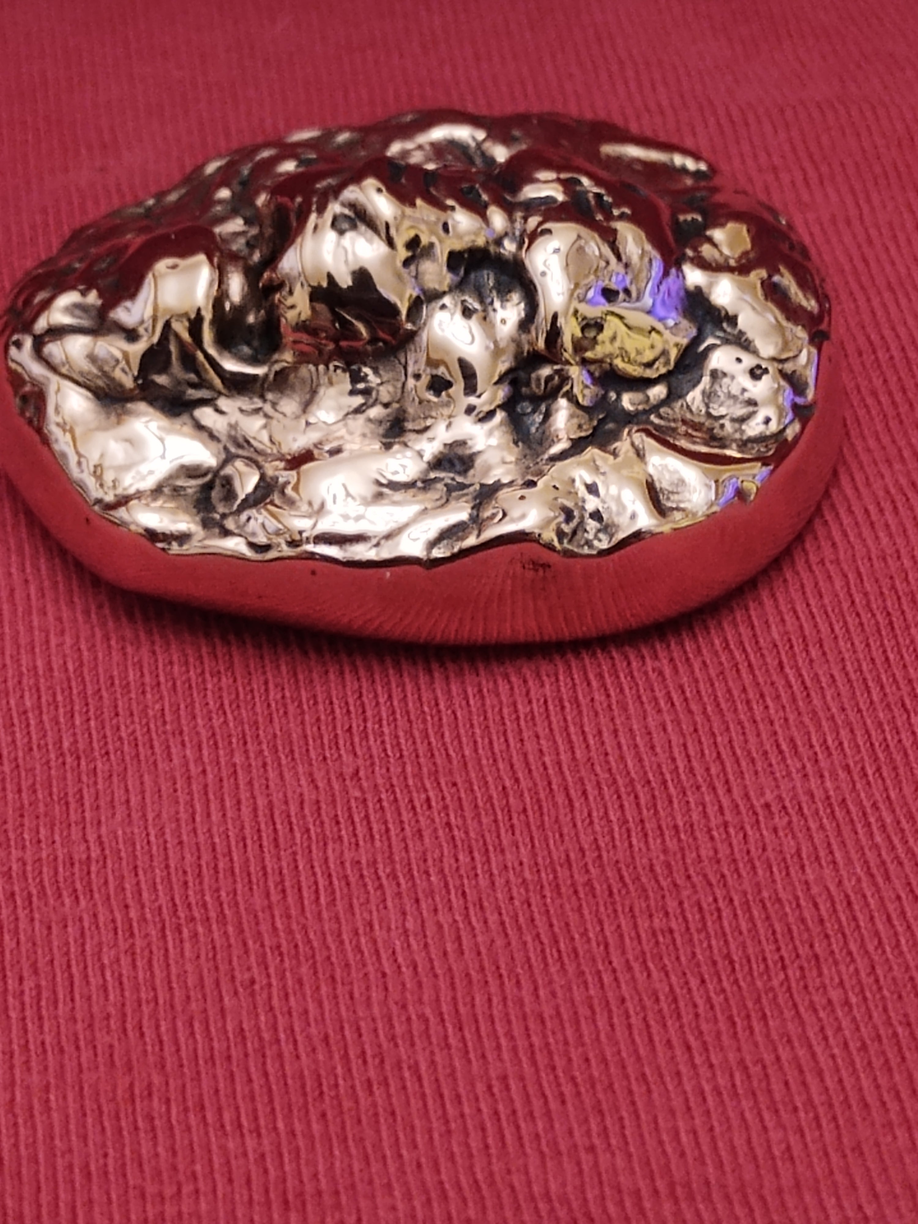3.7 Ounce Hand Poured and Polished Copper Lion Head Cast