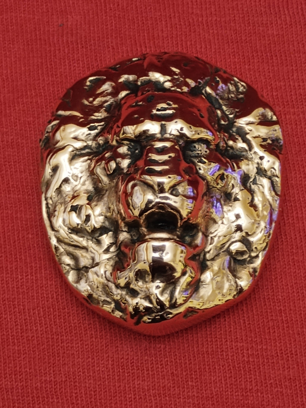 3.7 Ounce Hand Poured and Polished Copper Lion Head Cast