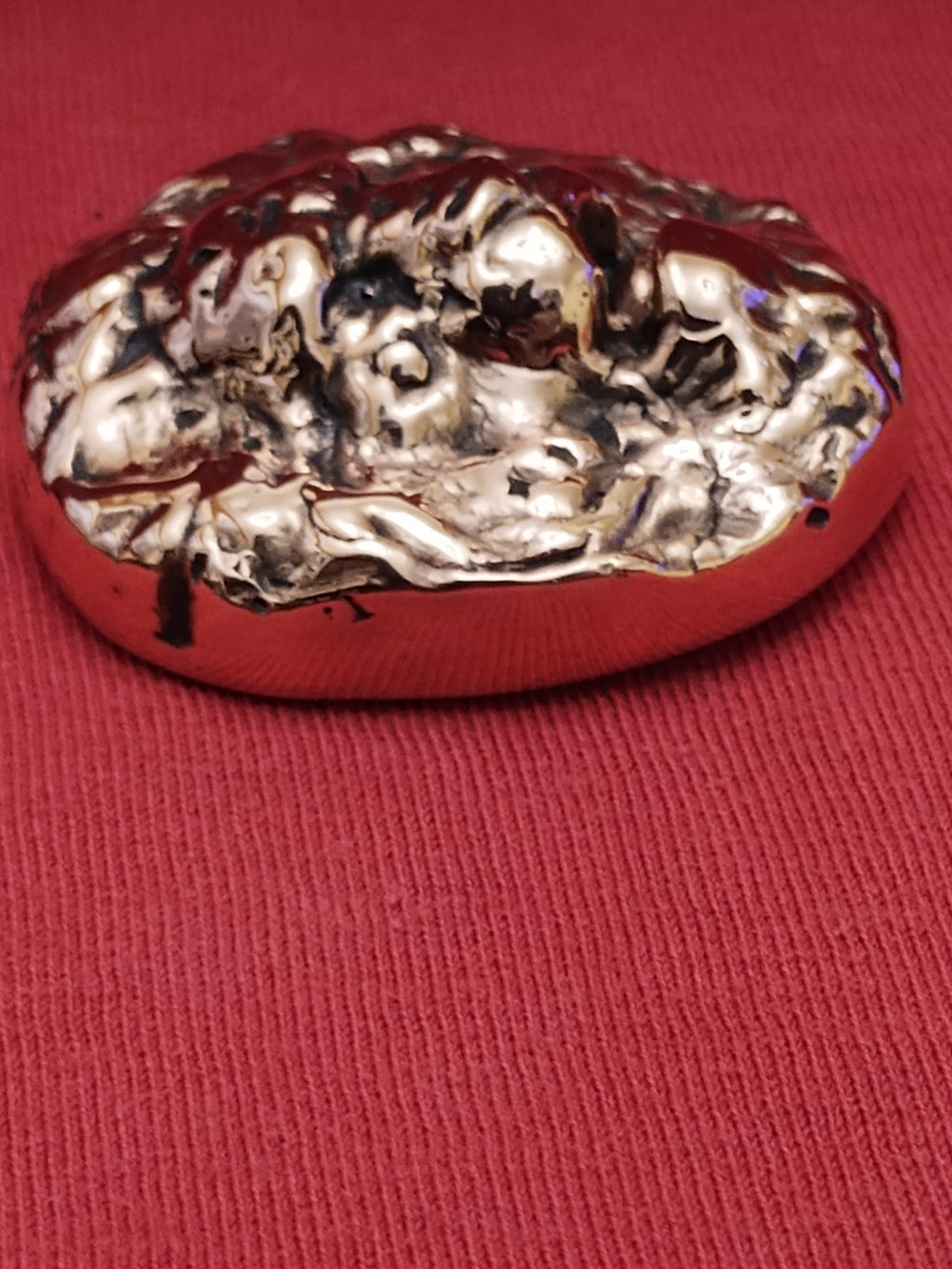 3.7 Ounce Hand Poured and Polished Copper Lion Head Cast